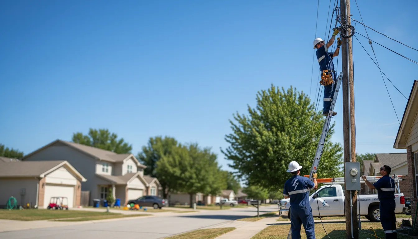 Residential electrician providing installation services in Oran, MO